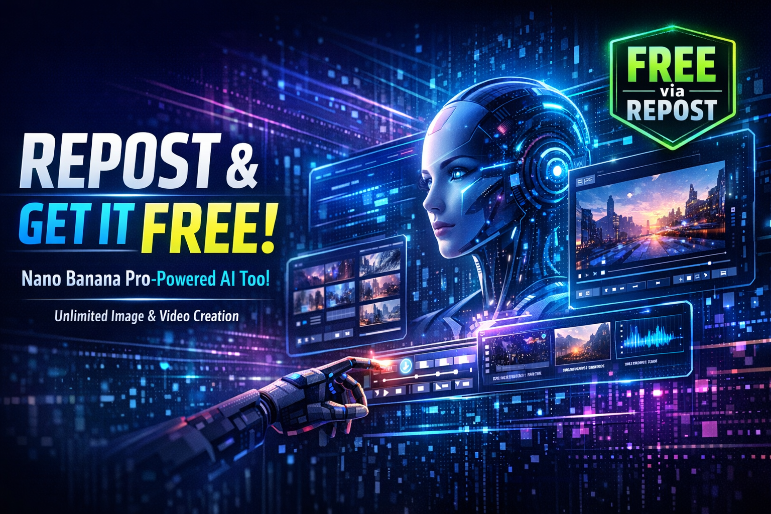 Get the AI Tool Free via Repost